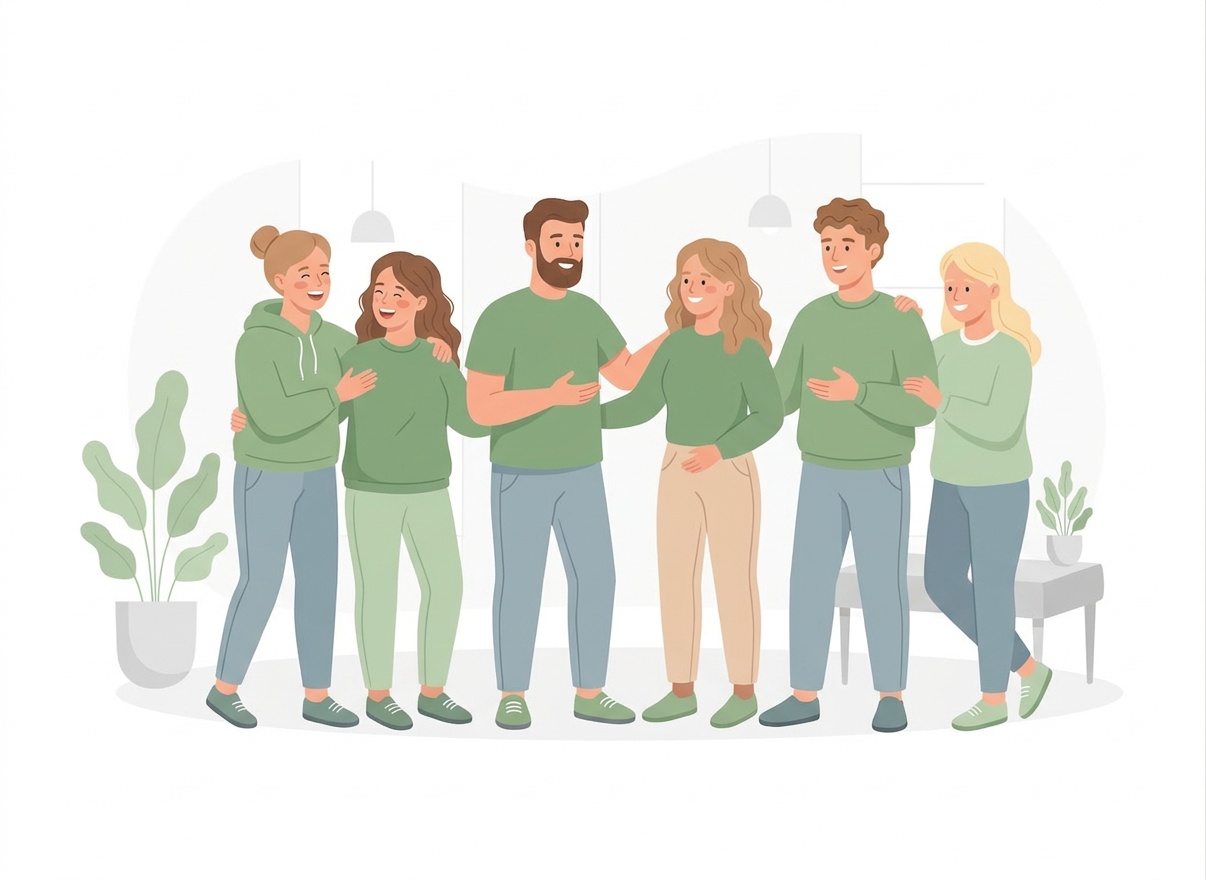 Group weight loss illustration