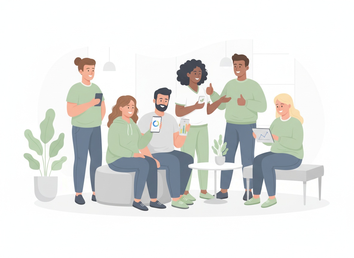 Group weight loss illustration